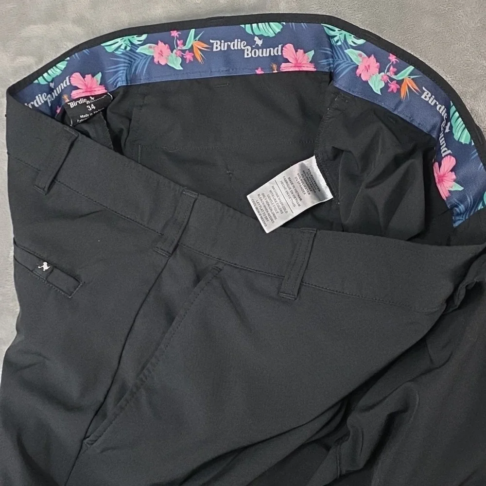 Birdie Bound Golf Shorts Black Men's US Size 34 9 Inch Inseam